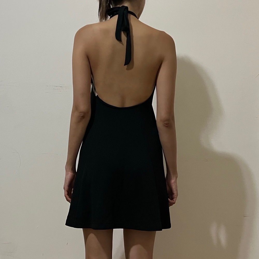Zara open back halter neck dress🖤